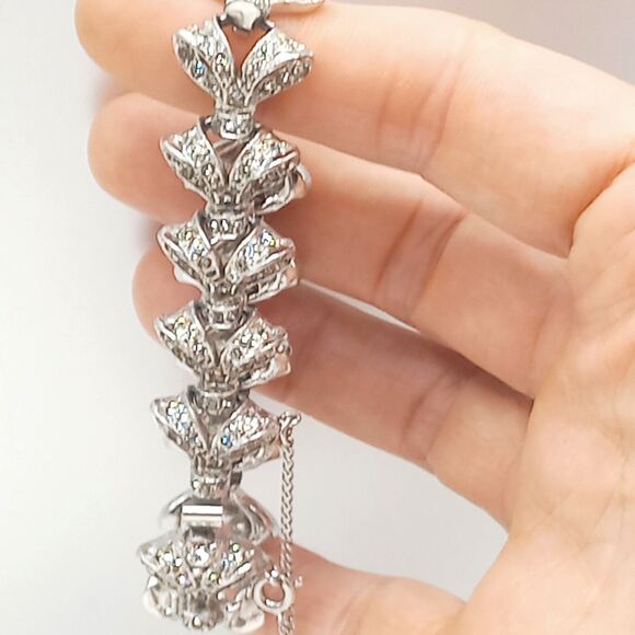 KRAMER of NY Wedding Vintage Bracelet Earrings SIGNED - Picture 3 of 11